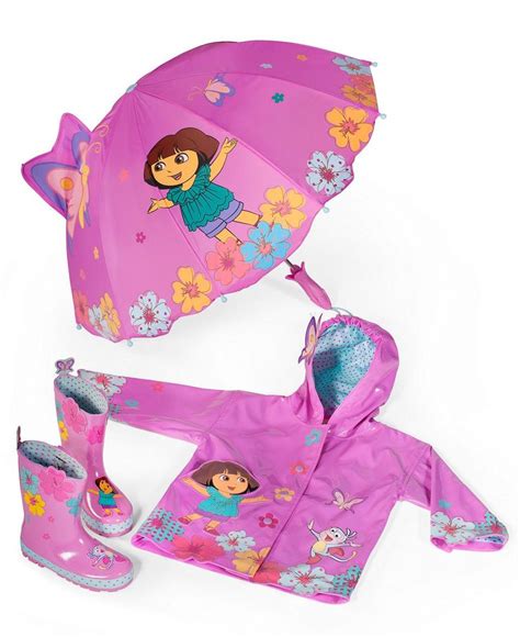 Kidorable Kids Rain Gear, Dora | Toddler rain boots, Girls rain gear, Dora the explorer