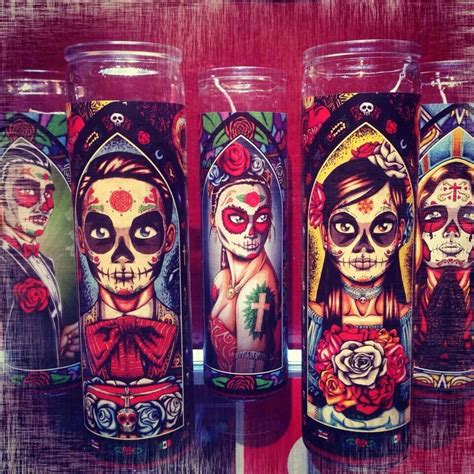 Dia de Los muertos candles | Skull candle, Pint glass, Crafts
