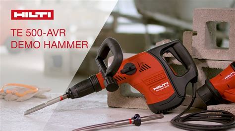 OVERVIEW of Hilti's TE 500-AVR high-performance breaker and chipping hammer - YouTube