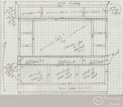 Downright Simple: DIY TV Built In / Wall Unit