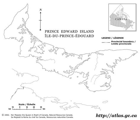 Prince Edward Island Outline Map