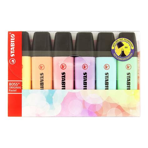 Stabilo Boss Original Highlighter Pastel 6 set | Markersnpens.com