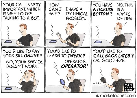 rise of the customer service bots - Marketoonist | Tom Fishburne