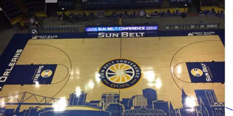 Sun Belt Conference Basketball Court Made [Time Lapse Video]