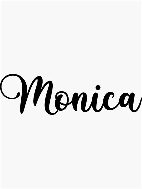 "Monica Name - Handwritten Calligraphy" Sticker for Sale by YelenaStore | Redbubble