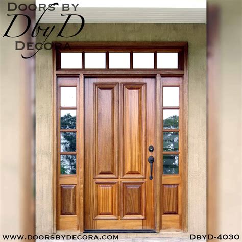 Custom Solid Door Four Panel Door Solid Wood Entry - Doors by Decora