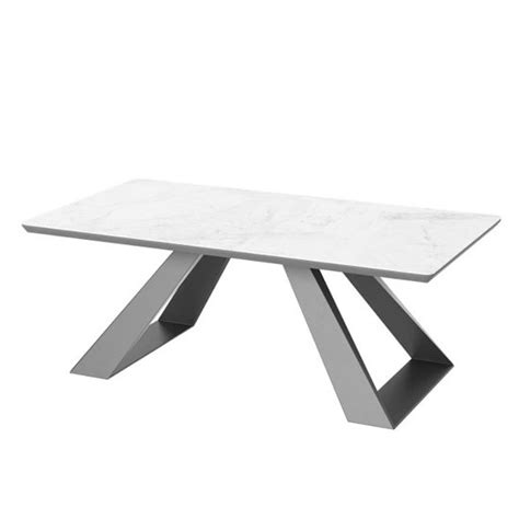 Lanton Ceramic And Glass Top Coffee Table In Light Grey ...