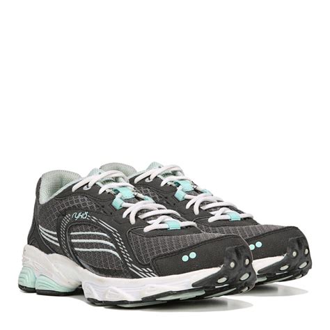 Ryka Ultimate Running Shoe Grey/Black/Mint | Ryka, Running shoes grey, Running shoes