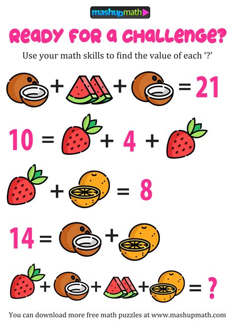 Maths puzzles, Free math, Fun math