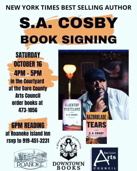 S.A. Cosby Book Signing | Downtown Books | Outer Banks Events