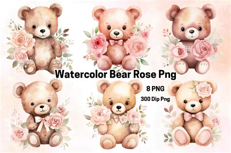 Watercolor Bear Graphic by clipart · Creative Fabrica