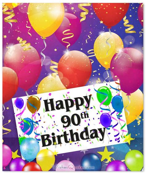 Adorable 90th Birthday Wishes And Images By WishesQuotes | Happy 90th birthday, 90th birthday ...