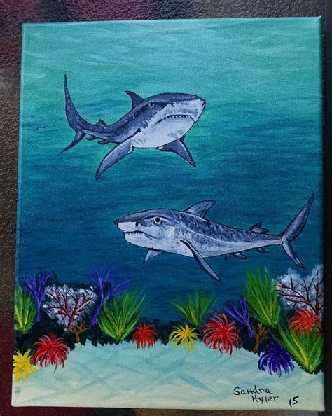 This item is unavailable | Etsy | Shark painting, Disney canvas art ...