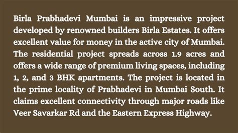 PPT - Birla Prabhadevi Mumbai | Premium Residential Flats PowerPoint ...