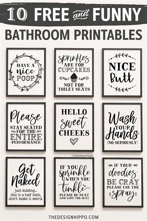 Free Printable Funny Bathroom Signs Printable