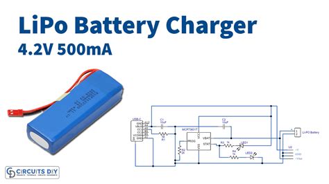 LiPo Battery Charger Circuit using MCP73831 IC