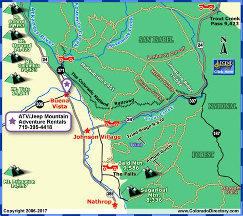 Buena Vista Jeeping & ATV Trails Map | Colorado Vacation Directory