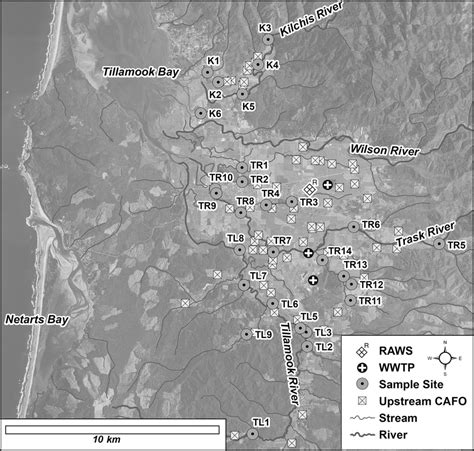 Global information system map of the Tillamook Bay Watershed study area... | Download Scientific ...