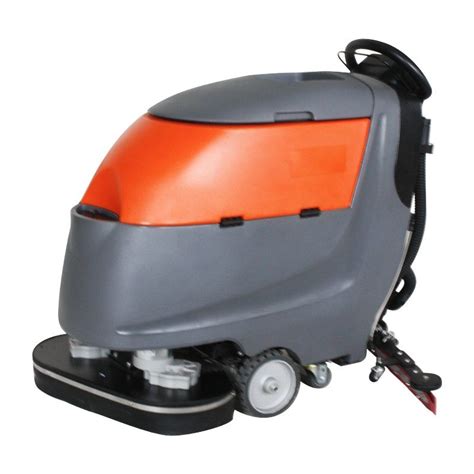 Walk Behind Two Brushes Commercial Hard Floor Cleaner Machine High Efficiency