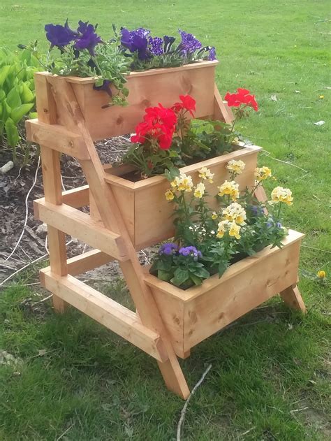 3 Tier Planter Stand With 3 Planters. Braced so That It Will Last for ...