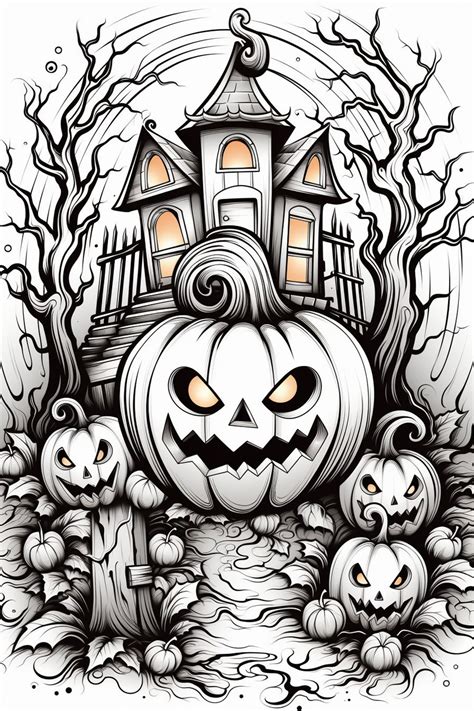 Halloween 11 Coloring Pages 5 - Etsy