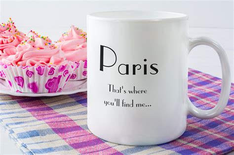 Paris Travellers Souvenir Coffee Mug Lavender and the Eiffel - Etsy.de