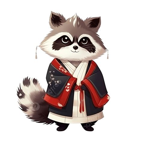 Raccoon Animal Character Waering Hanbok Korean Traditional Costume Hanbok, Animal, Character ...