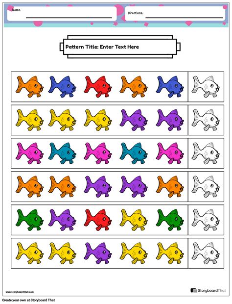 Free Printable Pattern Worksheets and Customize Templates - Worksheets Library