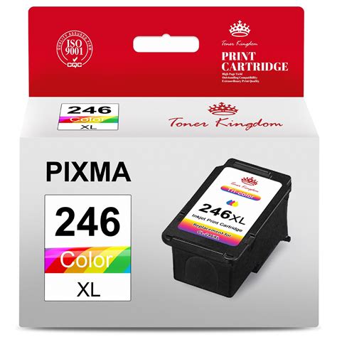 Toner Kingdom 246XL Ink Cartridge Replacement for Canon Ink 246 CL 246 for MX490 MX492 MG2522 ...