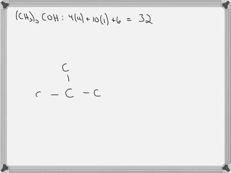 SOLVED: 2) Draw correct Lewis structure for tert-butyl alcohol (CH3)3COH including all non ...