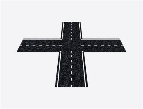 Premium Vector | Road intersection realistic highway illustration vector