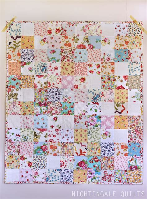 Nightingale Quilts: Delicate Floral Baby Quilt