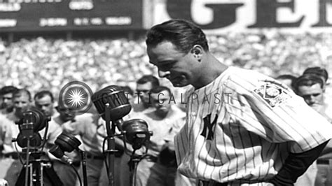 Lou Gehrig and Babe Ruth address the crowd on "Lou Gehrig Appreciation ...