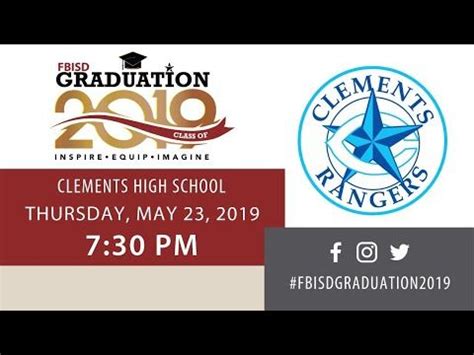 Clements High School Graduation 2019 - YouTube | High school, Graduate school, High school ...