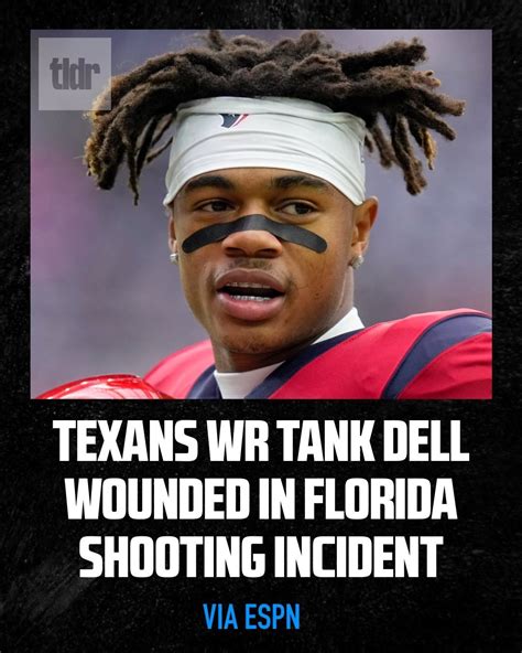 During an incident in Florida this weekend, a teenage gunman shot Texans WR Tank Dell and ...