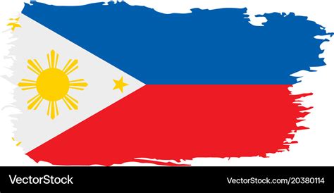 Philippines flag Royalty Free Vector Image - VectorStock