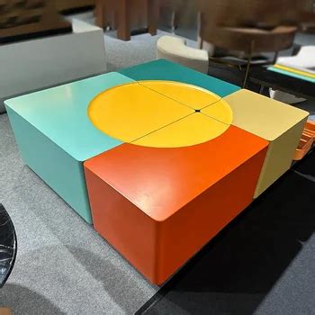 Modern Simple Square Coffee Table Designer Living Room Multi-color ...