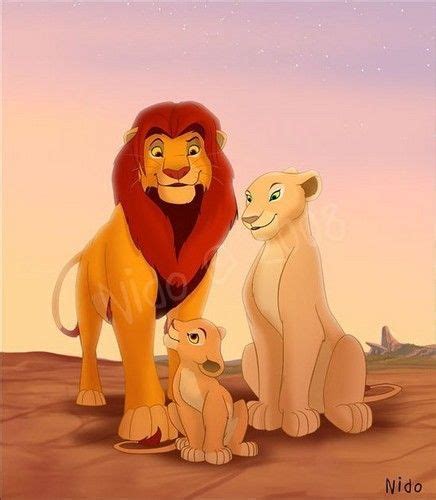 Simba and Nala with their daughter, Kiara!