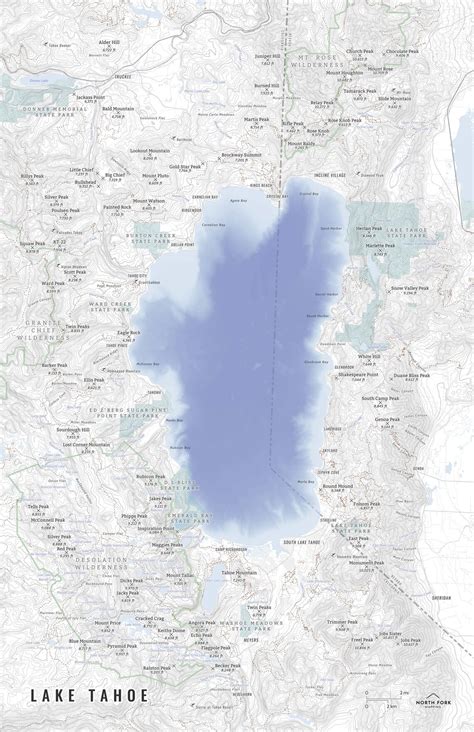 Lake Tahoe Bathymetry Map Lake Tahoe, Tahoe, Lake Tahoe Art, Lake Tahoe ...