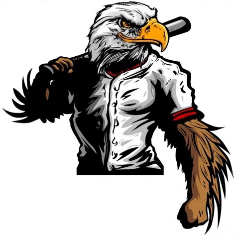 Eagle Baseball Player Clip Art - Vector Clipart Eagle