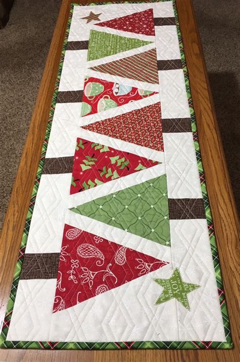 Christmas Tree Table Runner Quilted Christmas Table Runner - Etsy | Christmas tree quilted table ...