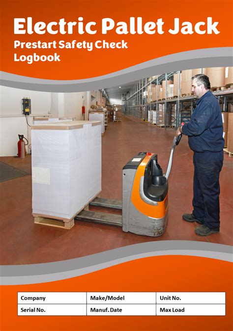 Logbook - Electric Walkie Pallet Jack Safety Checklist & Maintenance Log | Proactive Group