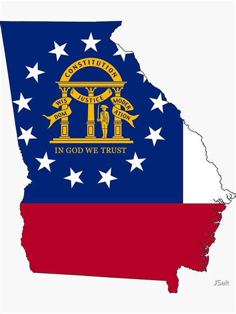 "Georgia State Flag" Sticker for Sale by JSalt | Redbubble