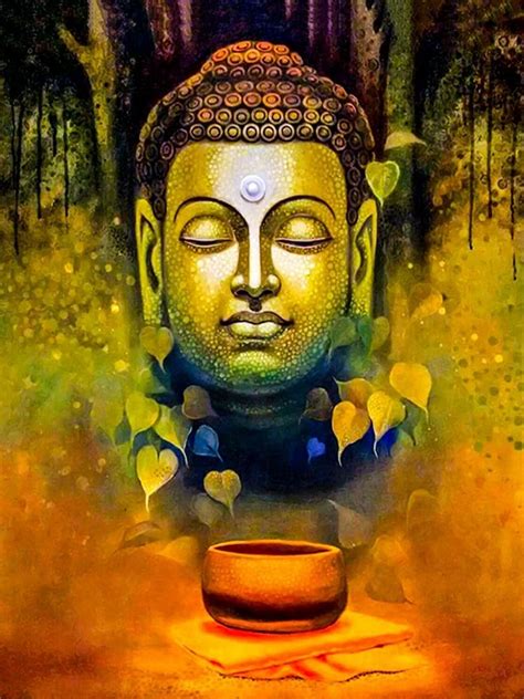 Colourful Gloss Beautiful Gautam Buddha Wall Painting On Glass, For Home Decor, Size: 18 x 24 ...