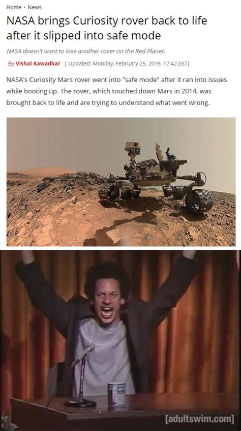 Curiosity Mars rover is back online : wholesomememes