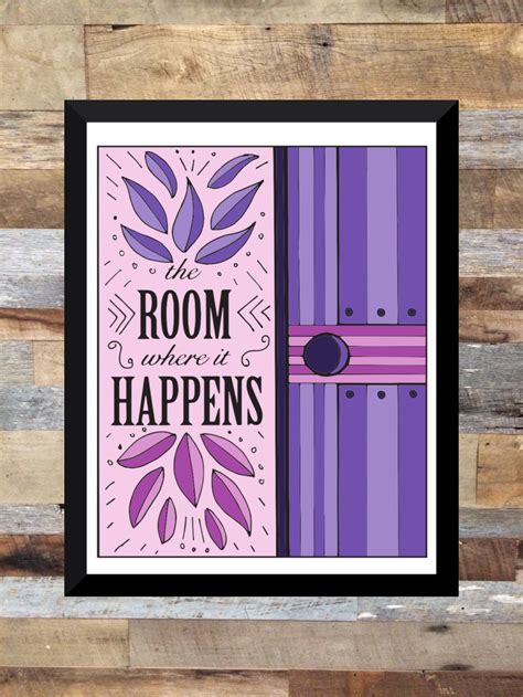 “The Room Where It Happens” - Colored Illustration ART PRINT ( Unframe ...