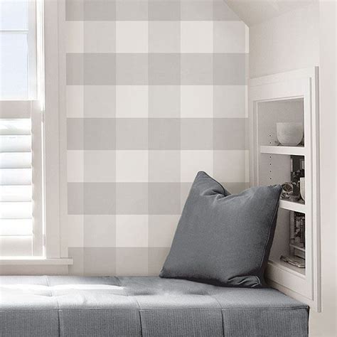 NU2691 - Farmhouse Plaid Peel and Stick Wallpaper - by NuWallpaper