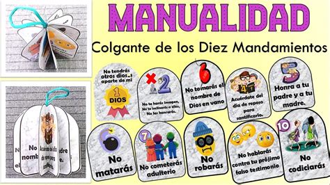 LOS DIEZ MANDAMIENTOS 🙌 MANUALIDAD PARA NIÑOS CRISTIANOS @RosaMariaV # ...