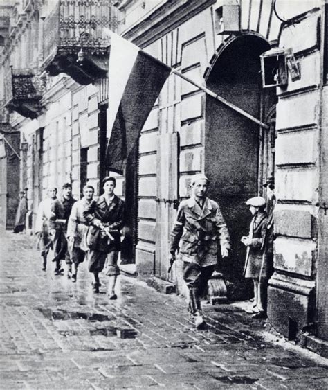 WWII --- Polish resistance fighters on the first day of the Warsaw Uprising against occupying ...