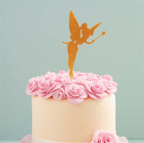 Fairy cake topper - gold - Pixie Party Boutique